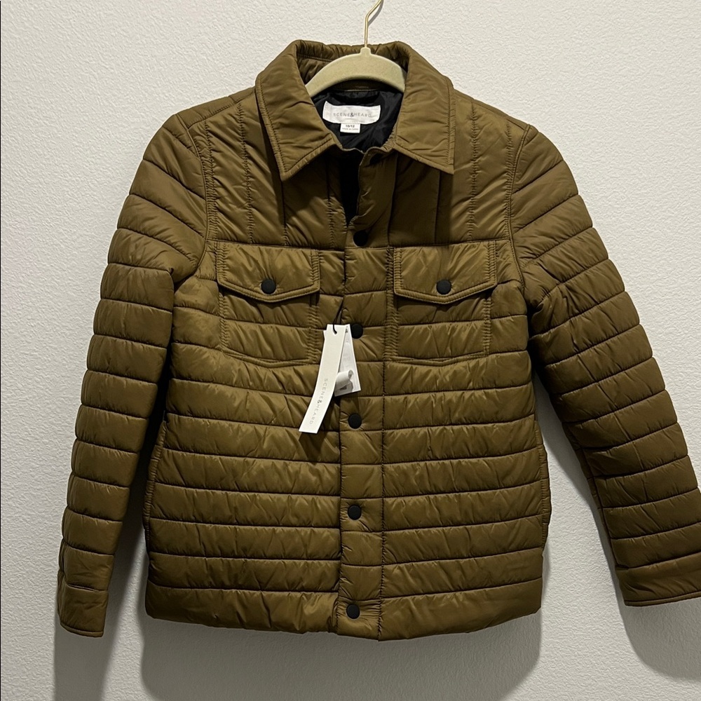 Scene&Heard Khaki Boys Quilted Jacket size 10-12